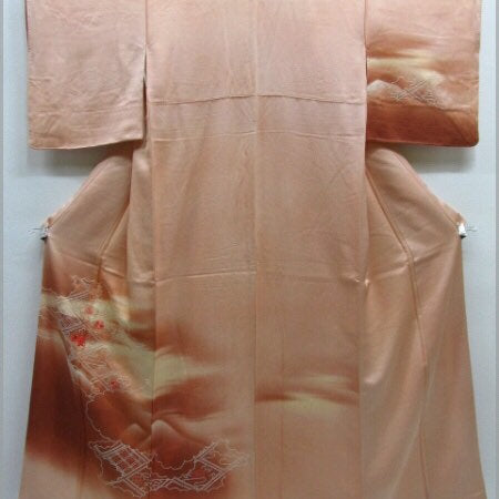 Silk authentic kimono, Vintage Kimono, embroidery kimono, Komon, Silk Japanese dress