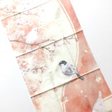 Tenugui, bird and cherry blossom , Japanese fabric, wrapping cloth, Japanese fabric, cotton fabric,  Bunri