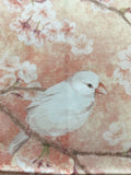 Tenugui, bird and cherry blossom , Japanese fabric, wrapping cloth, Japanese fabric, cotton fabric,  Bunri