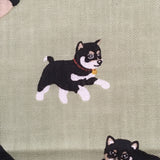 Black Shiba inu, Tenugui, Japanese hand towel, shiba dog, Japanese dog pattern, Hand Dyed cotton fabric, tapestry, dog lover, puppy