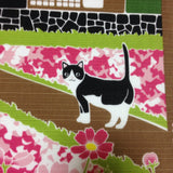 Furoshiki, cat furoshiki, cosmos, wrapping cloth, Japanese fabric, cotton fabric,  Cat tapestry, Wall Hanging