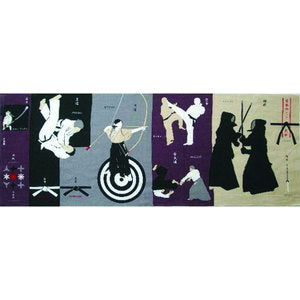 Tenugui book, martial arts, Japan budo, Judo, Kendo, Kyudo, wrapping cloth, Japanese cotton fabric,  tapestry, Made in Japan, F