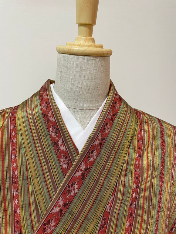 Silk authentic kimono, Vintage Kimono, kimono, Komon, Silk Japanese pongee dress